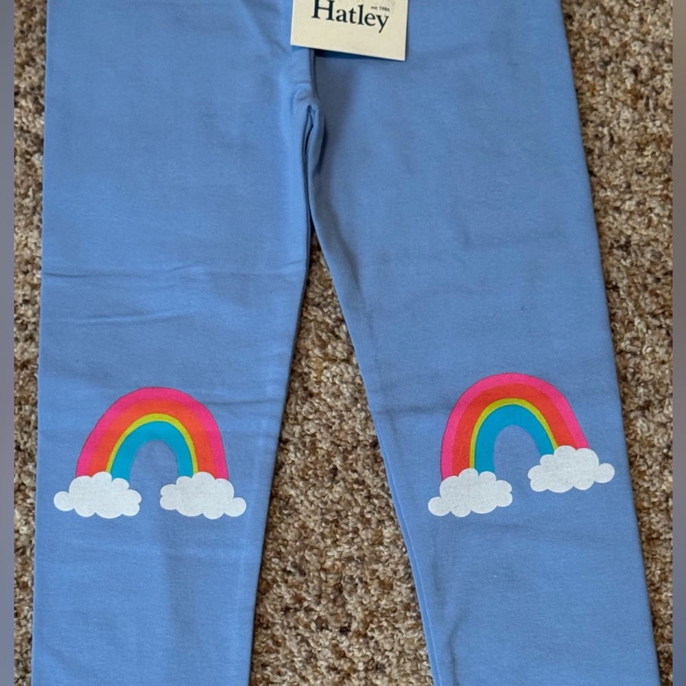 NWT Girls’ Hatley 4T Outfit “Have Fun” Rainbow Tee + Leggings - Picture 10 of 12